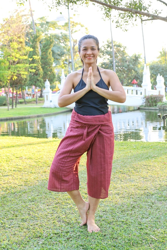 Burgundy capri deals pants