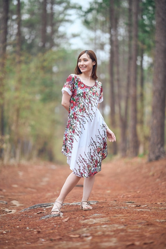Handmade Rayon Boho Dress With Pockets - Festival Hippie Clothing - Etsy