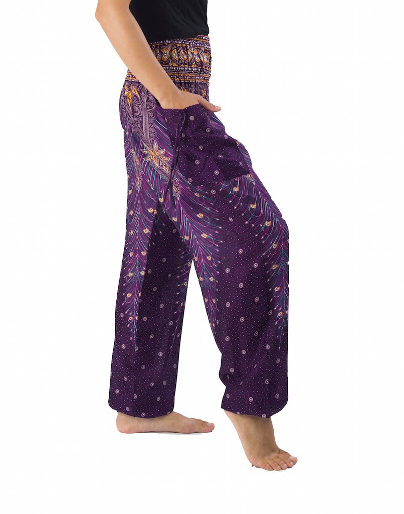 PURPLE HAREM PANTS Men & Women Hippie Bohemian Style Yoga Etsy Australia