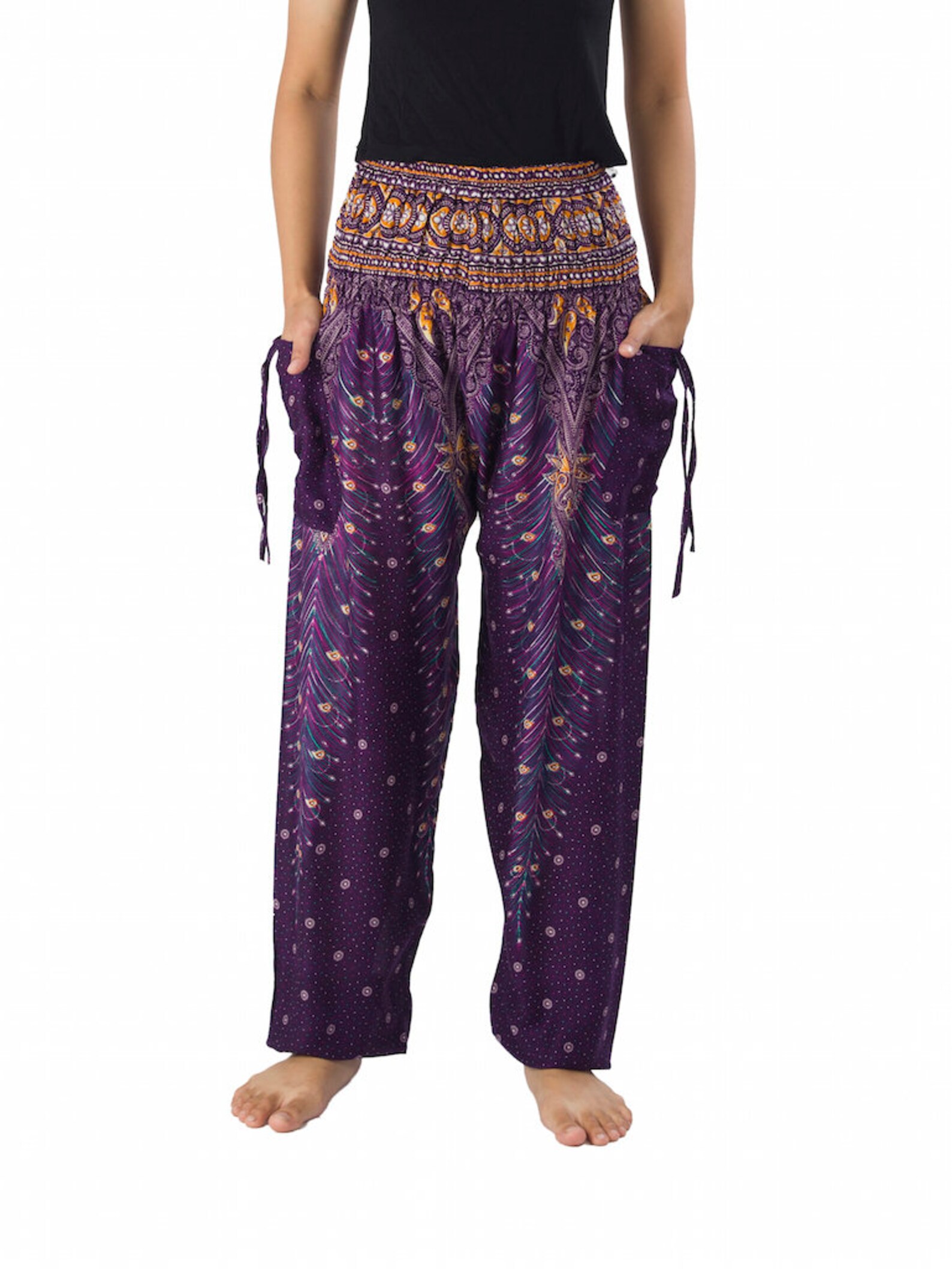 PURPLE HAREM PANTS Men & Women Hippie Bohemian Style Yoga Etsy Australia