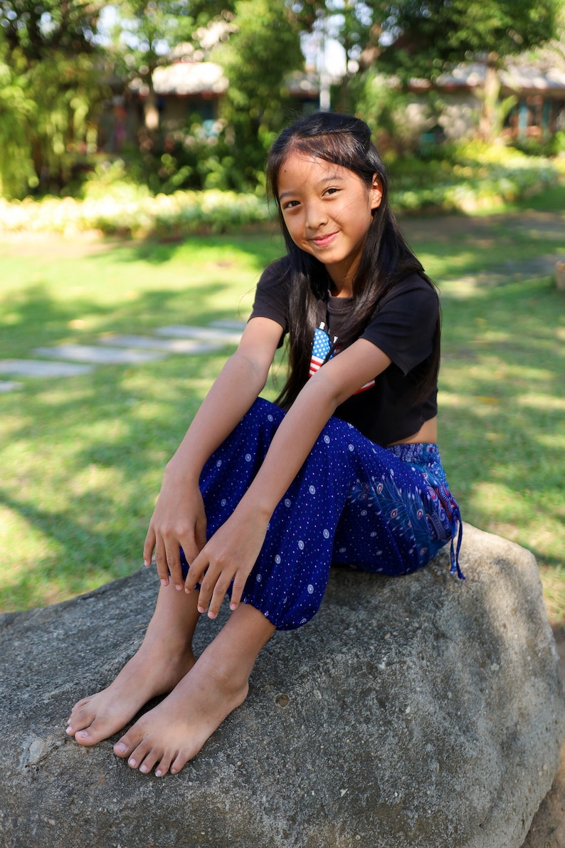 BLUE KIDS HAREM Pants Baby Clothes 2 4 6 and 8 Years Old Etsy