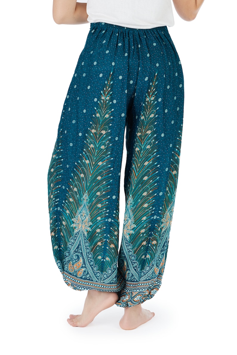 PANTALON BOHO SARCELLE Sarouel pour femme Pantalon hippie Pantalon de détente pour les petites et grandes tailles Pantalon de festival pour filles Pantalon d'automne ample et confortable image 3