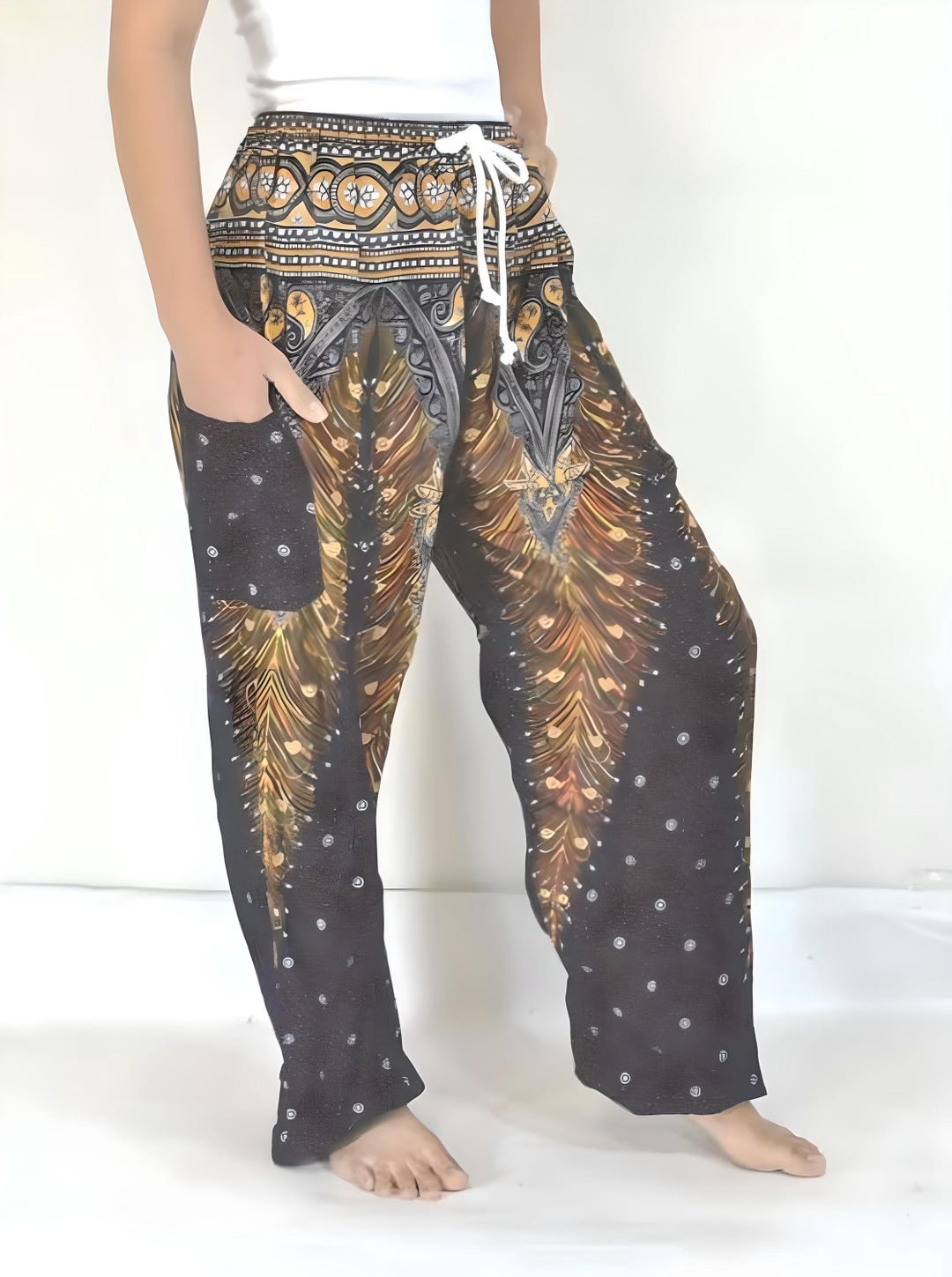 Artas Block Peacock Trousers main image 0