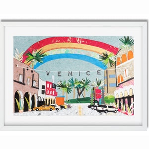 Venice Beach Print, Venice Beach Poster, Los Angeles Print, Venice Art, Venice Beach Sign Print, Southern California Art, Beach House Print