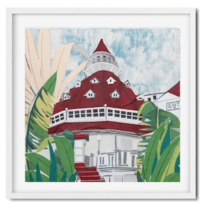 Hotel Del Coronado San Diego Art, San Diego Print, Hotel del Coronado Art, Coronado Wall Décor, San Diego Wall Art, Coronado California Art