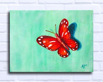 Articles Similaires à Tableau Papillon Peinture Acrylique Peinture