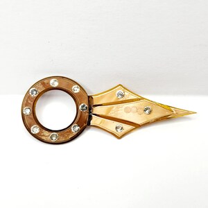 Vintage Art Deco Celluloid Pin Brooch, G6