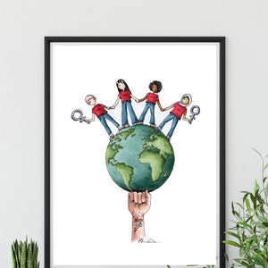 International Women&#39;s Day Illustration Print