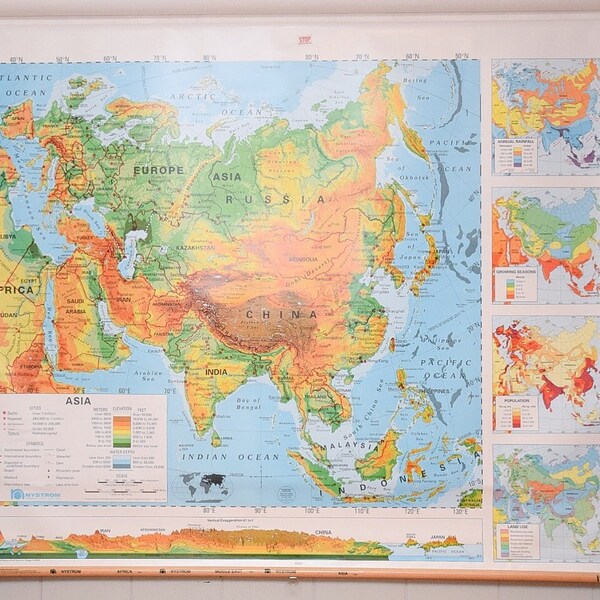 Vintage Classroom Pulldown Maps (3 in 1)