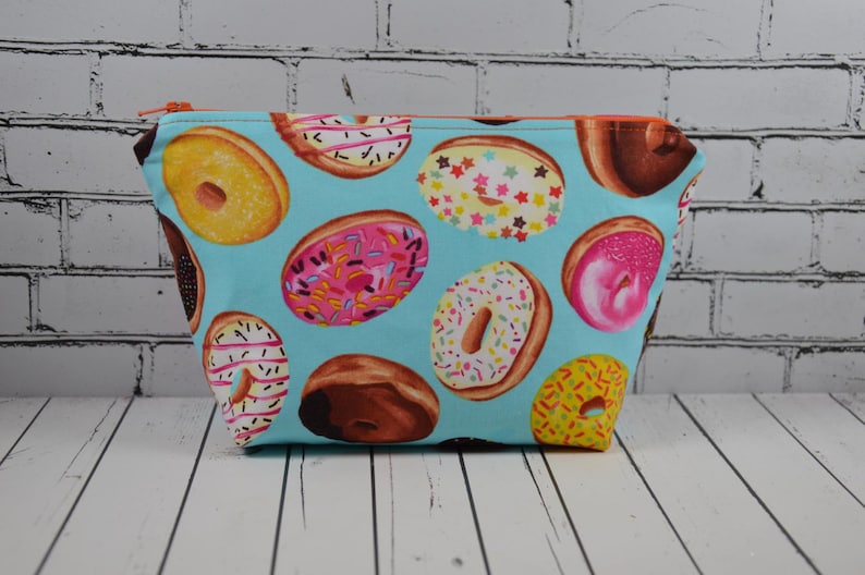 Cute Food Zip Pouch Kawaii Donuts Makeup Bag