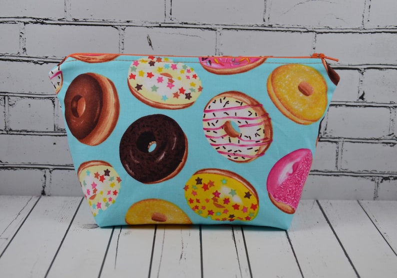 Cute Food Zip Pouch Kawaii Donuts Makeup Bag