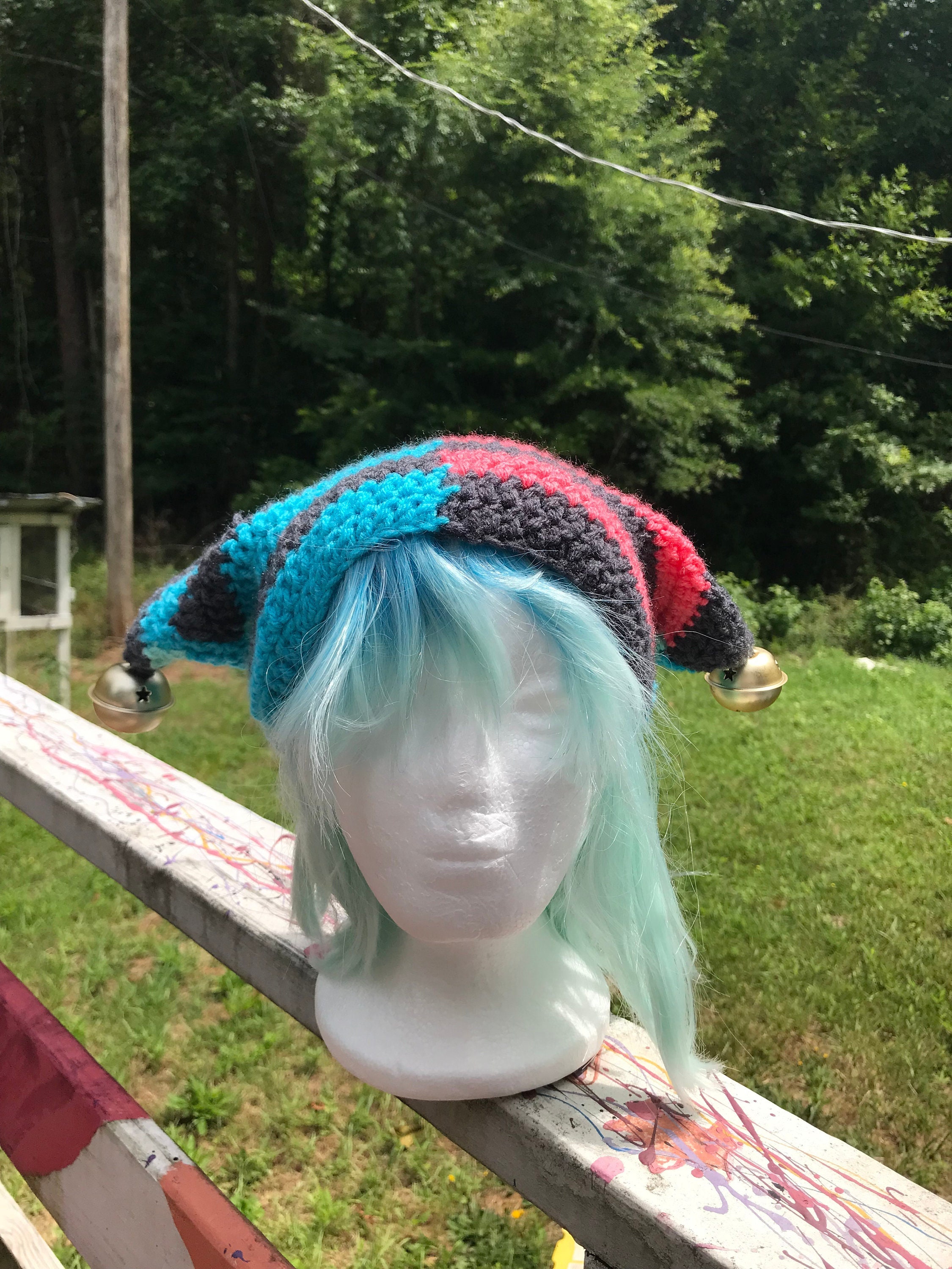 Fizzerolli Hazbin Hotel Hellova Boss Crochet Jester Hat With Fizzerolli Hazbin Hotel Hellova Boss Crochet Jester Hat With