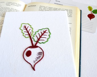 Beetroot, a vegetable embroidery PDF pattern
