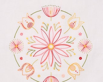 Hazy Days, a modern hand embroidery pattern