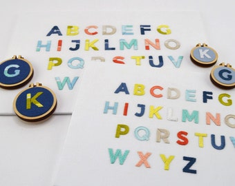 Micro/Mini Monograms, 2 hand embroidery patterns for modern embroidered alphabets of letters