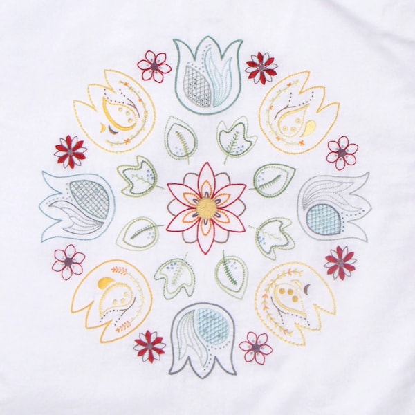 Pollen, a modern hand embroidery pattern