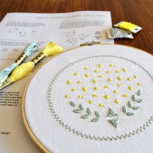 Stargazer Sampler, a hand embroidery pattern to learn and improve your cross stitches