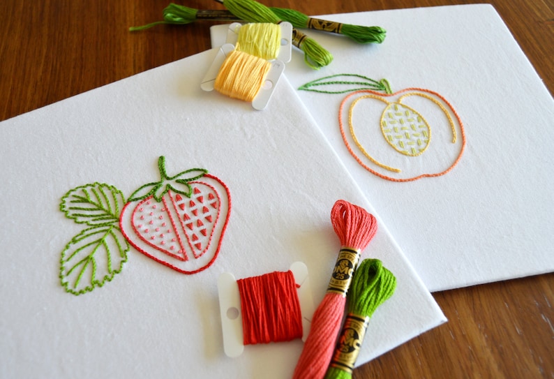 Chopped Fruit, 10 juicy designs in one PDF embroidery pattern image 3