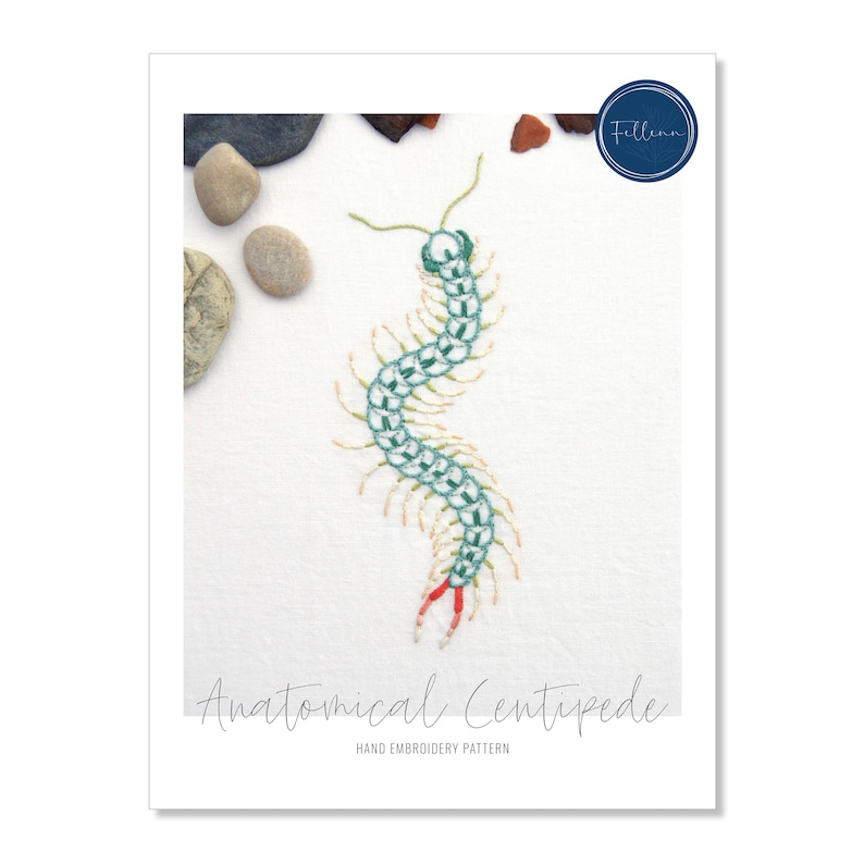 Anatomical Centipede Embroidery Pattern PDF, a Digital Download for ...