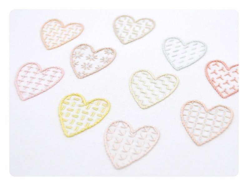 Hearts embroidery pattern, 10 designs that are quick and easy to stitch image 4