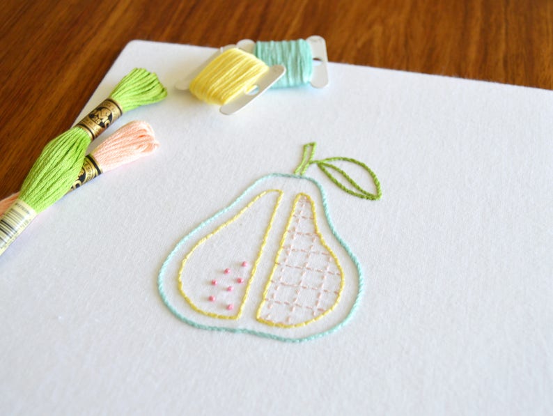 Chopped Fruit, 10 juicy designs in one PDF embroidery pattern image 7