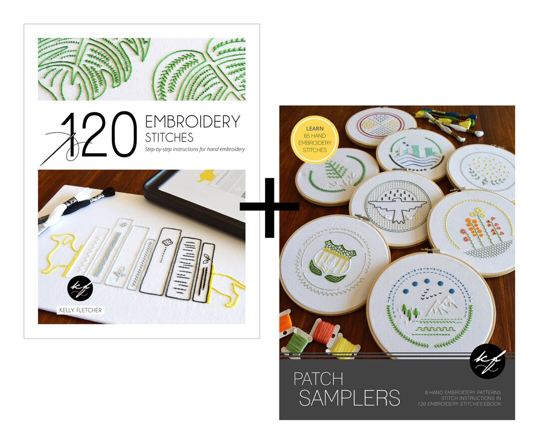 120 Embroidery Stitches + Patch Samplers, a How-to Stitch Guide and ...
