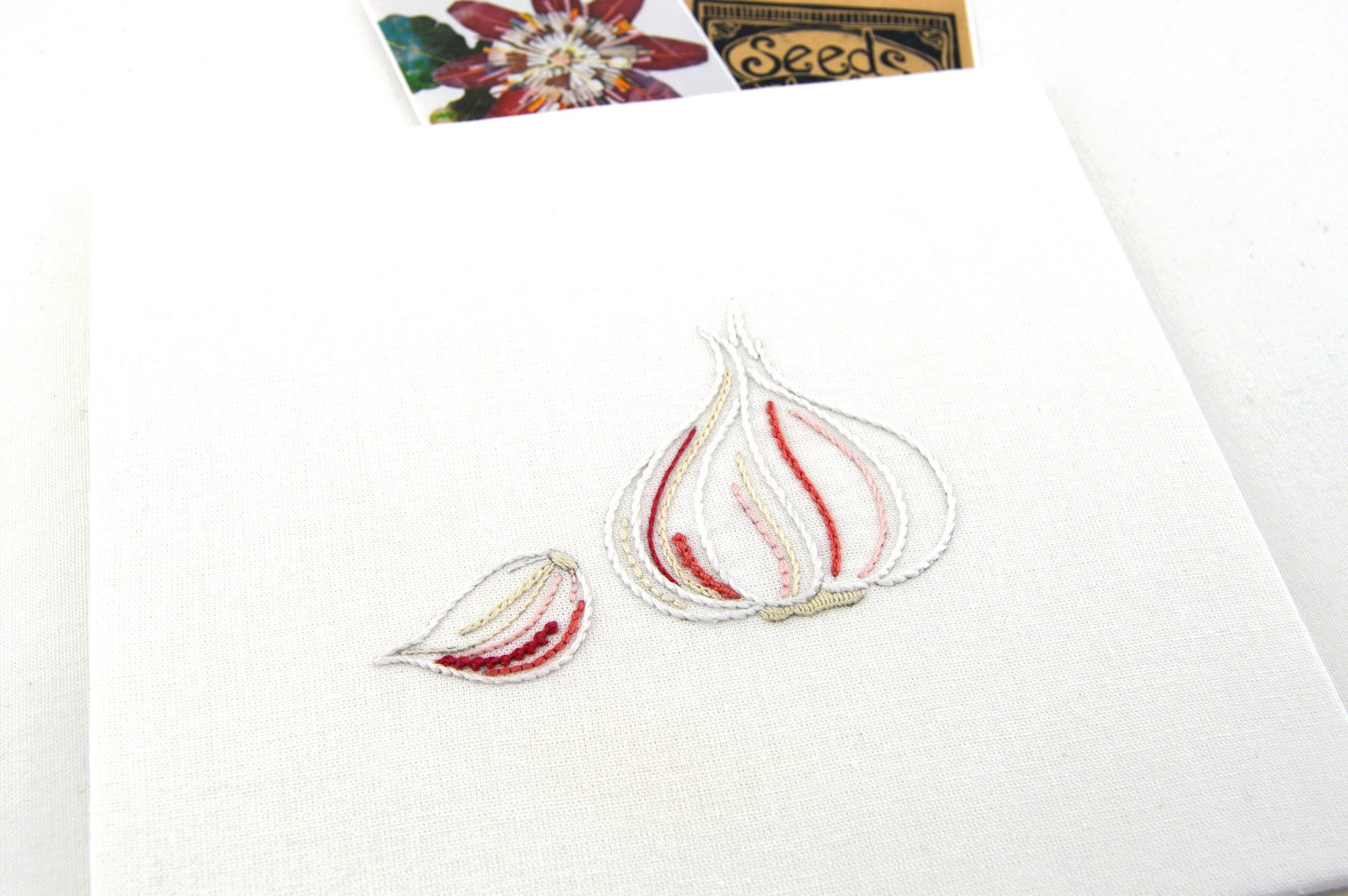 Garlic Embroidery Pattern for Fresh Produce - Etsy