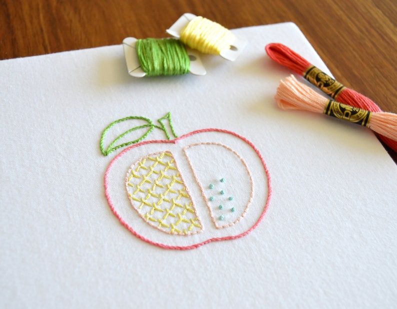 Chopped Fruit, 10 juicy designs in one PDF embroidery pattern image 5