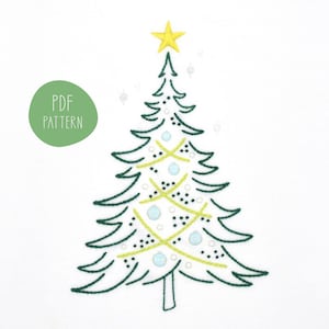 Tannenbaum embroidery pattern of a Christmas tree for the holidays