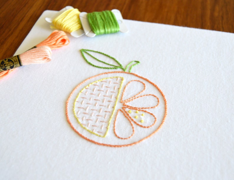 Chopped Fruit, 10 juicy designs in one PDF embroidery pattern image 8