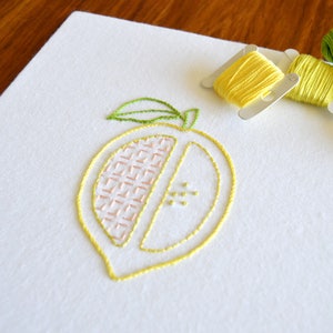 Chopped Fruit, 10 juicy designs in one PDF embroidery pattern image 9