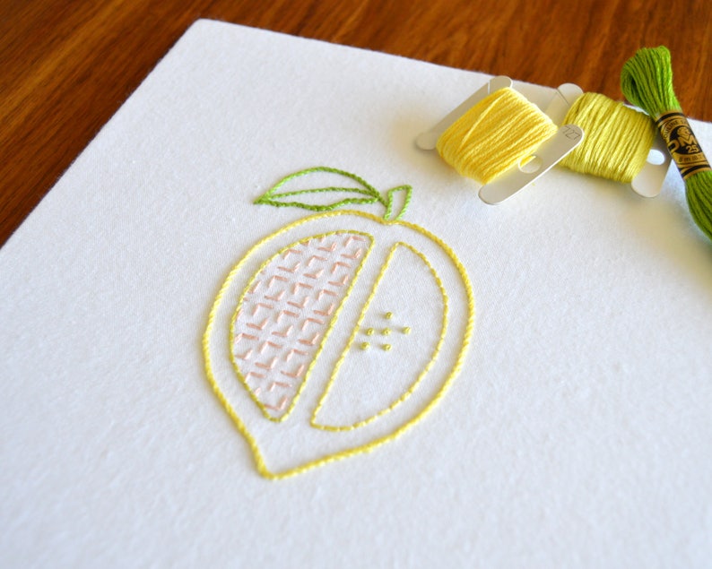 Chopped Fruit, 10 juicy designs in one PDF embroidery pattern image 9