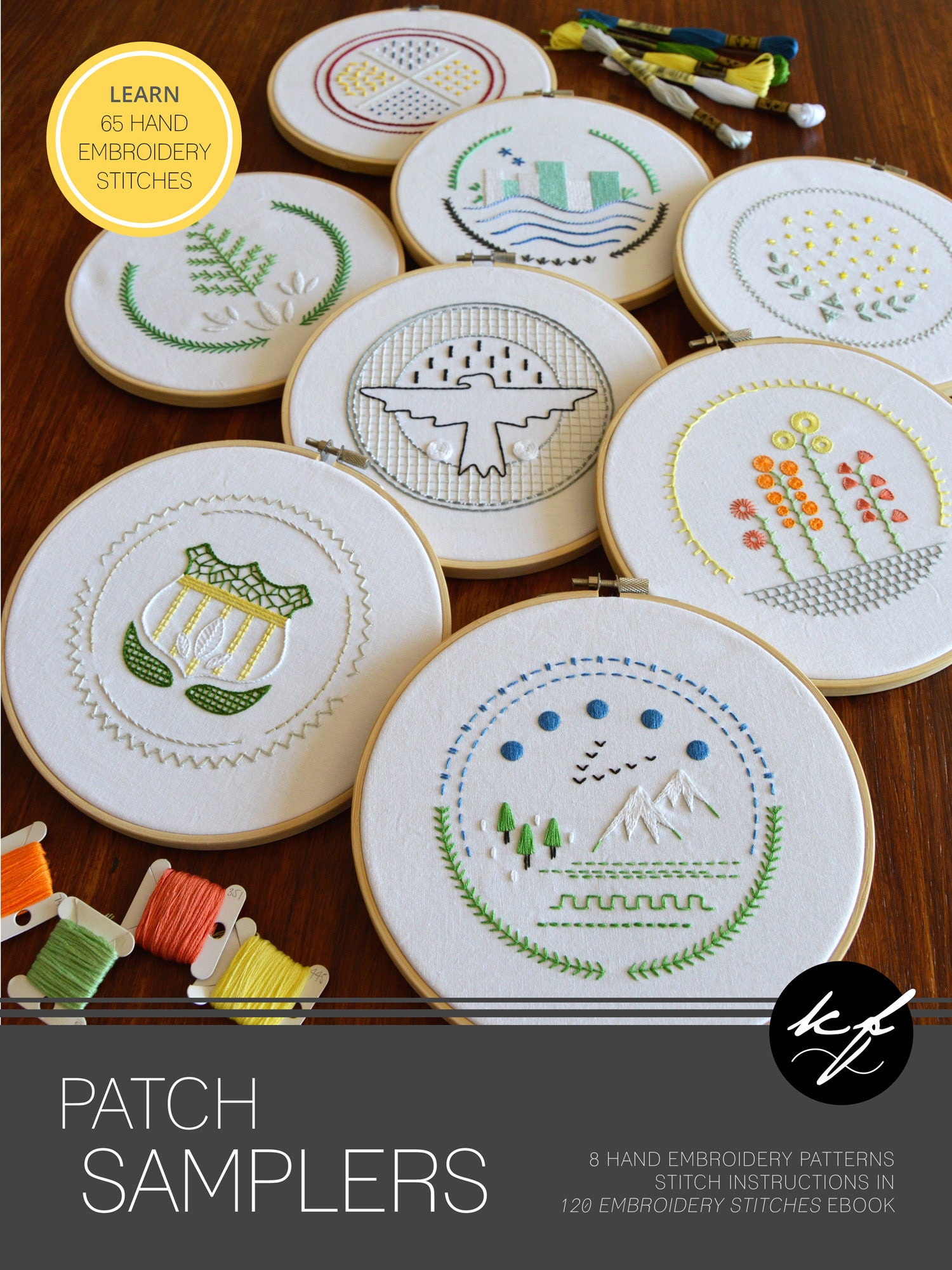 Patch Samplers hand embroidery pattern eight modern Etsy