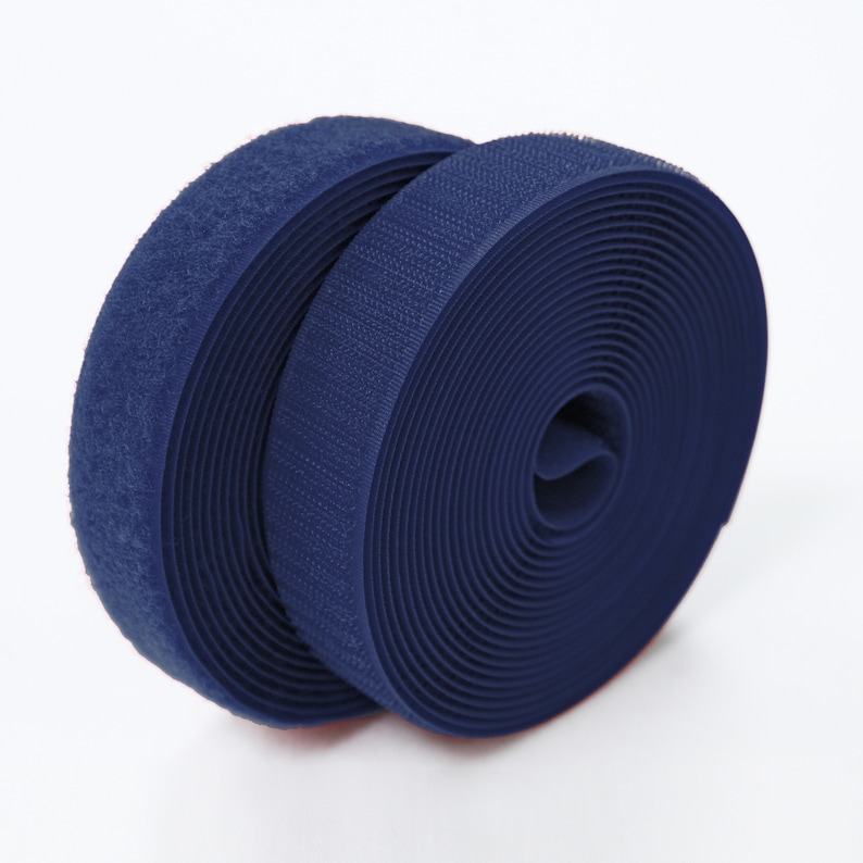 25mm Navy Sew On Hook and Loop Tape