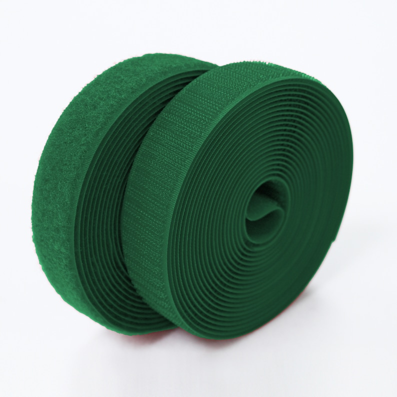 984.25 -190 Green Sew-On Hook and Loop Fastening Tape 1 25 pair meters 25mm Width