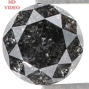 1.07 CT 天然ルース ラウンドシェイプ ダイヤモンド ソルト＆ペッパー ラウンドカット ダイヤモンド 6.20 MM 天然ルース ダイヤモンド ラウンドブリリアントカット ダイヤモンド LQ958