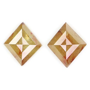 0.82 CT Natural Loose Kite Cut Pair Diamond Brown Color Kite Shape Diamond 6.50 MM Natural Loose Brown Color Kite Rose Cut Diamond L2462