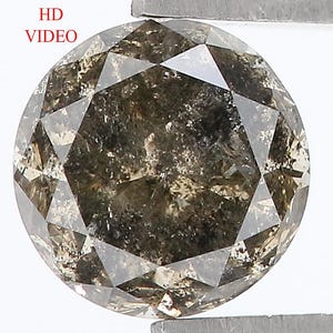 1.48 CT Natural Loose Round Shape Diamond Salt And Pepper Round Cut Diamond 6.70 MM Natural Loose Diamond Round Brilliant Cut Diamond LQ8699