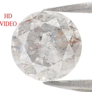 1.06 CT Natural Loose Round Shape Diamond Grey Color Round Cut Diamond 6.10 MM Natural Salt And Pepper Round Brilliant Cut Diamond QL2719