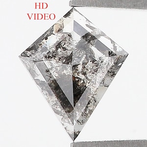 0.53 CT Natural Loose Kite Shape Diamond Salt And Pepper Kite Diamond 8.15 MM Natural Black Grey Color Diamond Kite Rose Cut Diamond L3392
