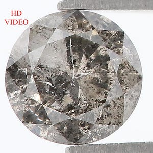 0.82 CT Natural Loose Round Shape Diamond Salt And Pepper Round Cut Diamond 6.00 MM Natural Loose Diamond Round Brilliant Cut Diamond LQ605