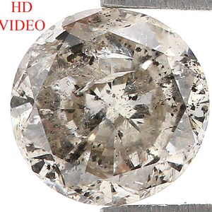 0.84 CT Natural Loose Round Shape Diamond Salt And Pepper Round Diamond 5.90 MM Natural Black Grey Color Round Brilliant Cut Diamond LQ8750