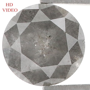 2.14 CT Natural Loose Round Shape Diamond Salt And Pepper Round Cut Diamond 7.90 MM Natural Grey Color Round Brilliant Cut Diamond LQ8237