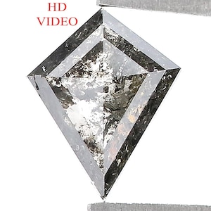 0.81 CT Natural Loose Kite Shape Diamond Salt And Pepper Kite Diamond 8.90 MM Natural Black Grey Color Diamond Kite Rose Cut Diamond KDL3391