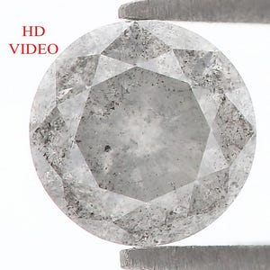 0.96 CT Natural Loose Round Shape Diamond Grey Color Round Cut Diamond 6.05 MM Natural Loose Diamond Round Brilliant Cut Diamond LQ262