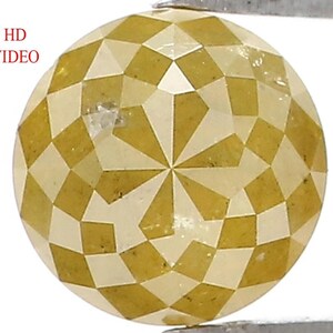 1.65 CT Natural Loose Round Rose Cut Diamond Yellow Color Round Shape Diamond 6.60 MM Natural Yellow Color Round Rose Cut Diamond LQ5279