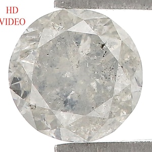 0.96 CT Natural Loose Round Shape Diamond Grey Color Round Cut Diamond 6.00 MM Natural Loose Grey Color Round Brilliant Cut Diamond LQ206