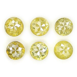 1.13 CT Natural Loose Round Rose Cut Diamond Yellow Color Round Shape Diamond 3.40 MM Natural Yellow Color Round Rose Cut Diamond LQ3272