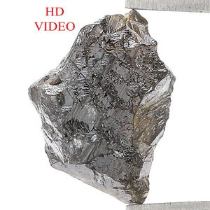 4.67 CT Natural Loose Rough Shape Diamond Black Color Rough Uncut Diamond 12.30 MM Natural Grey Color Rough Irregular Cut Diamond LQ3384