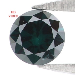 Diamante natural solto redondo de cor azul 0,17 ct 3,60 mm formato redondo diamante lapidado brilhante KR1562